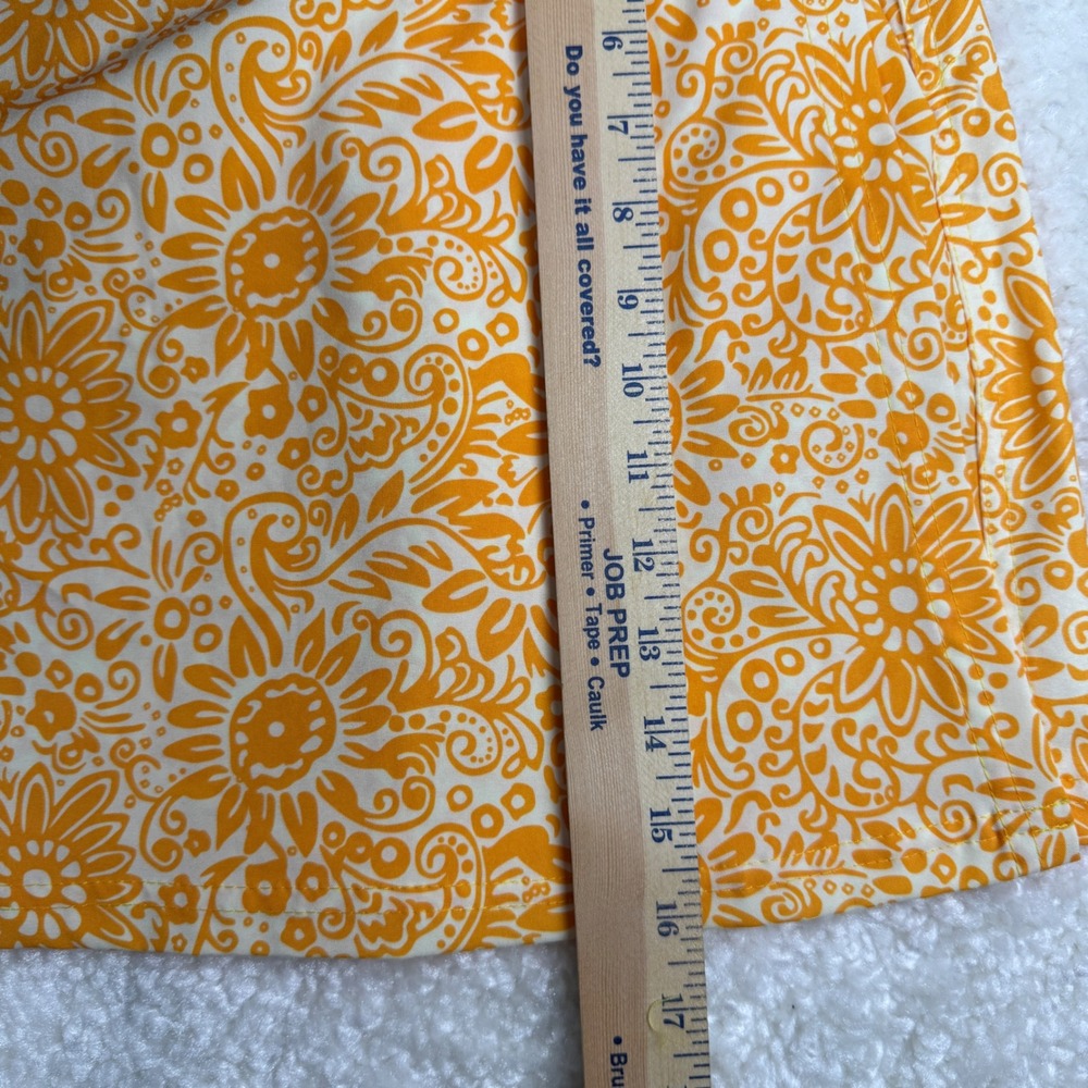 RipSkirt Skirt Womens Medium Orange Floral Paisley Wrap Style Stretch Pockets - Picture 6 of 7